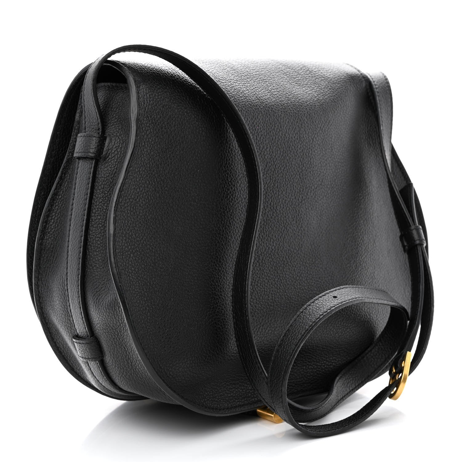 Chloe Calfskin Medium Marcie Round Crossbody Bag Black 3 of 10