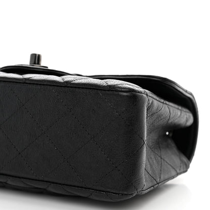 Chanel Crumpled Calfskin Quilted Mini Rectangular Flap So Black 10 of 10
