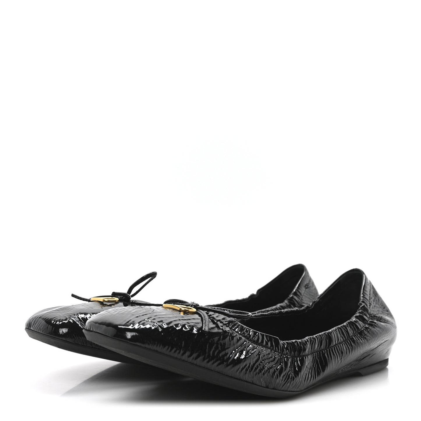 Naplack Nappa Vlogo Bow Mary Jane Ballerina Flats 38.5 Black