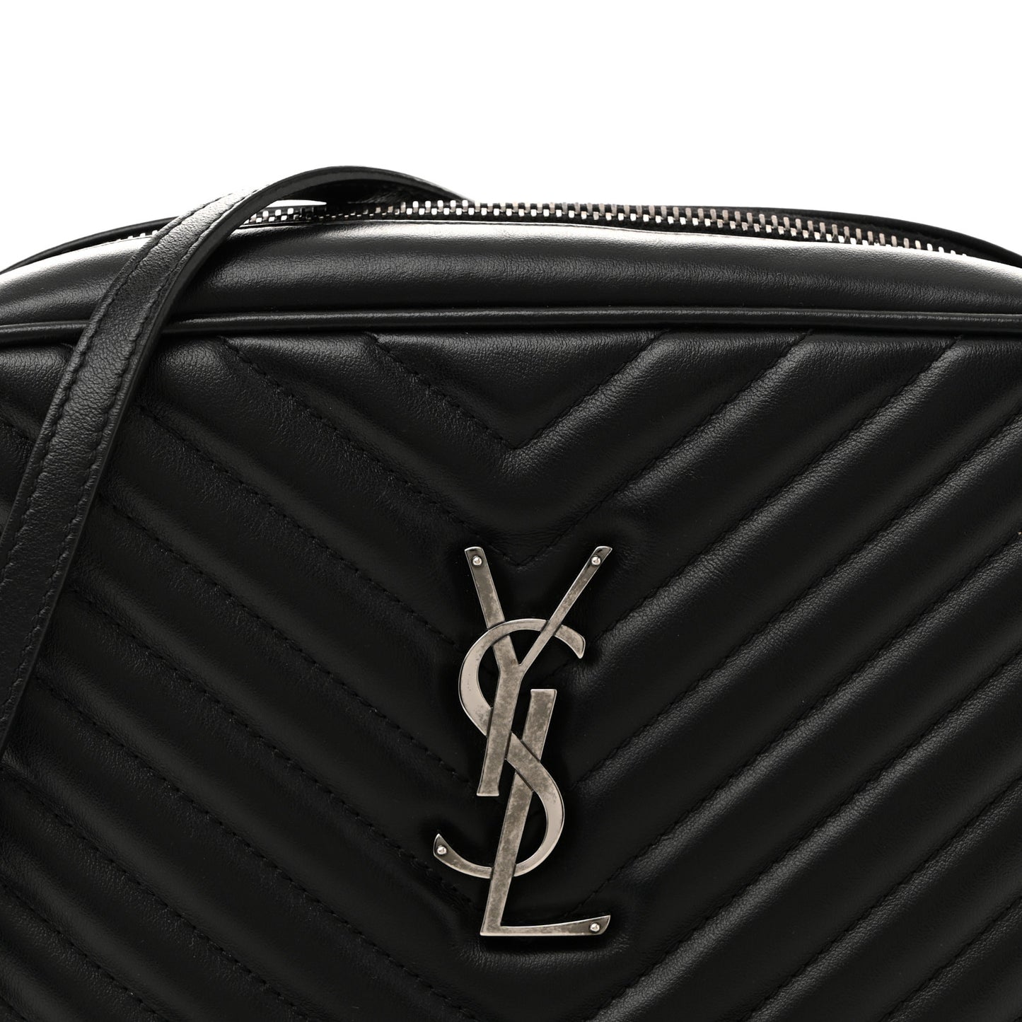Calfskin Matelasse Monogram Lou Camera Bag Black