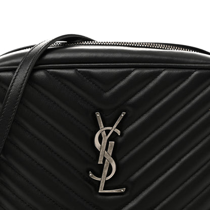 Saint Laurent Calfskin Matelasse Monogram Lou Camera Bag Black 8 of 10
