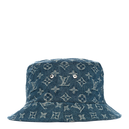 Louis Vuitton Monogram Denim Transformable Bob Bucket Hat 58 Blue 2 of 7