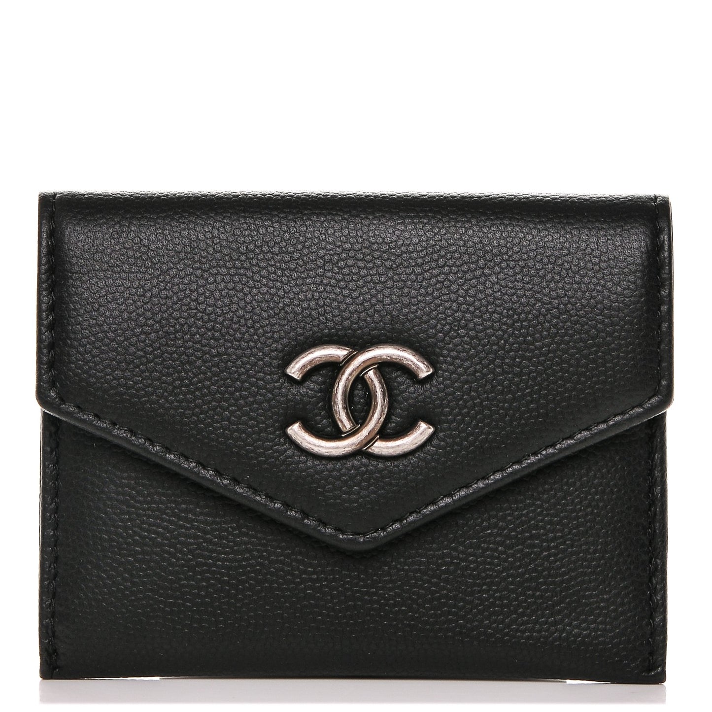 Caviar Envelope Card Holder Wallet Black