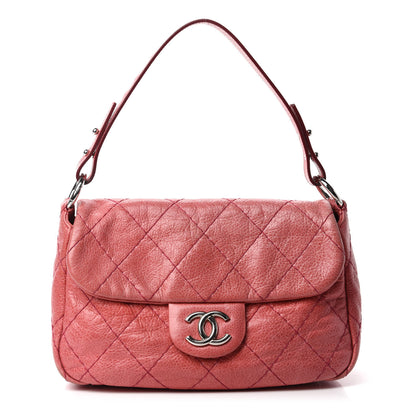 Chanel Glazed Calfskin Stitched On The Road Flap Pink 1 of 13