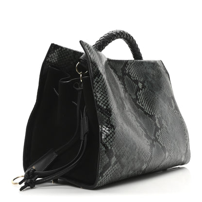 Mulberry Snakeskin Suede Iris Tote Green 3 of 10
