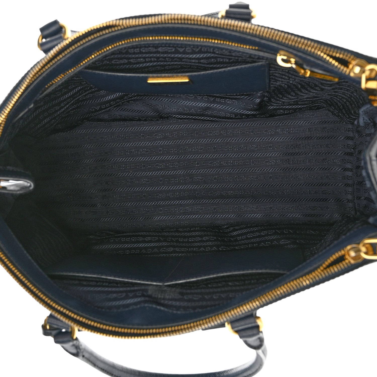 Prada Saffiano Medium Galleria Double Zip Tote Baltico 5 of 14