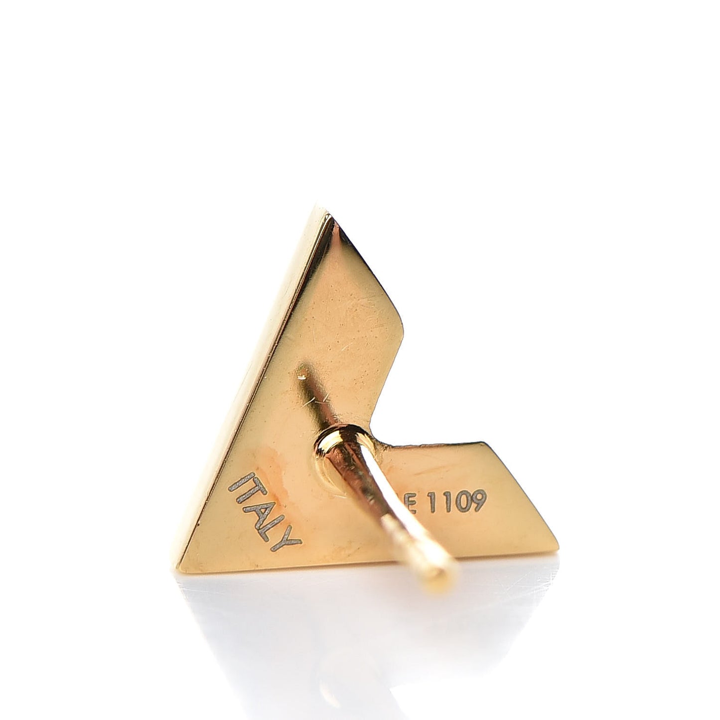 Brass Essential V Stud Earrings Gold