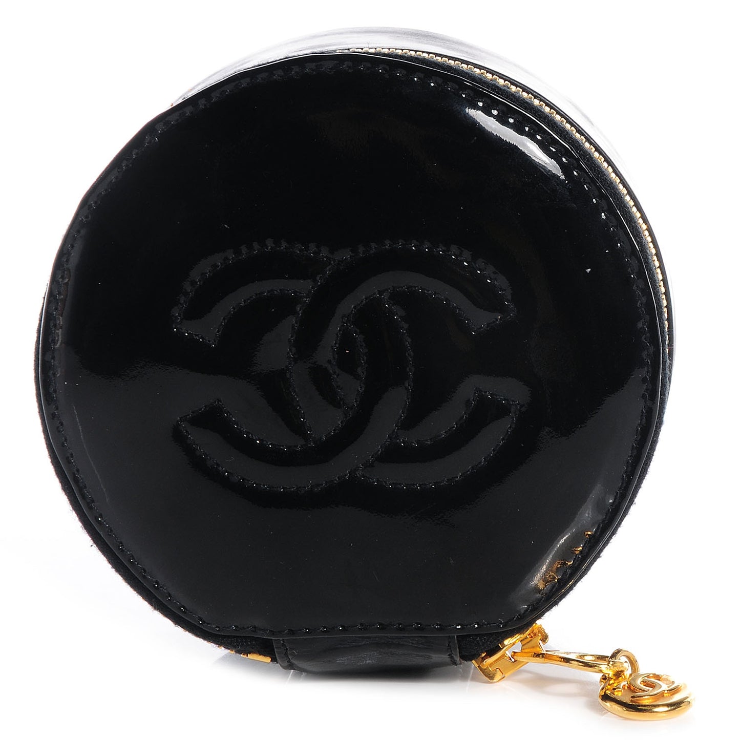 Patent Round Jewelry Travel Case Black
