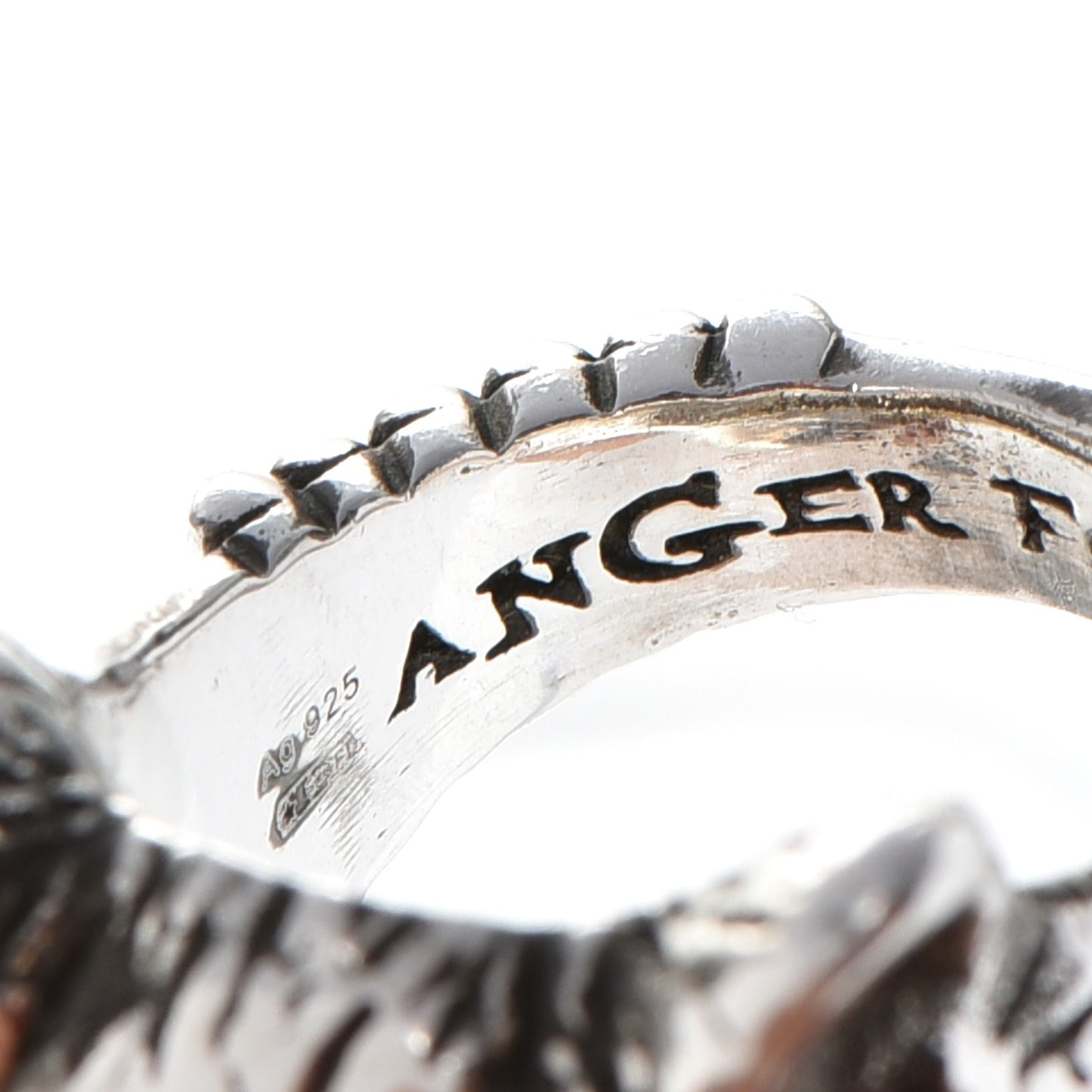 Sterling Silver Anger Forest Wolf Head Ring 52 6.