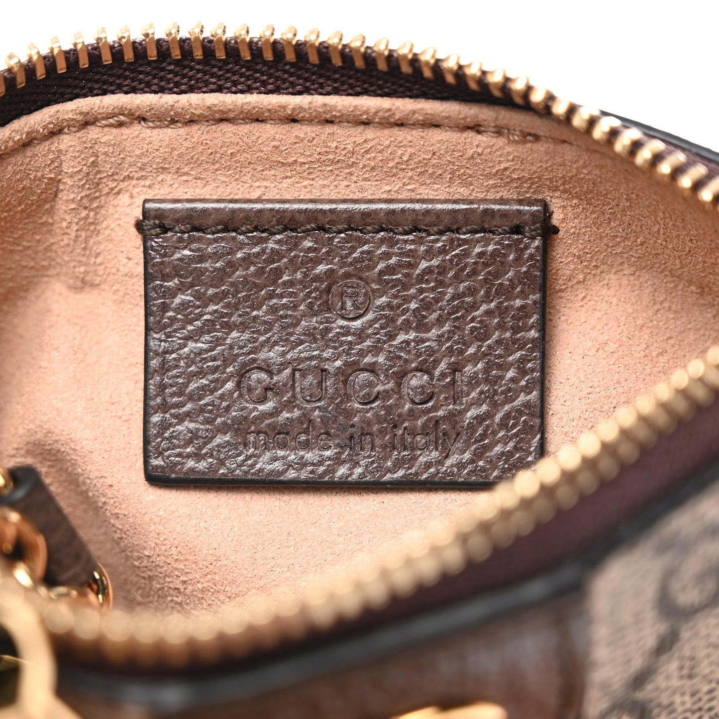 GG Supreme Monogram Web Ophidia Key Case Beige New Acero