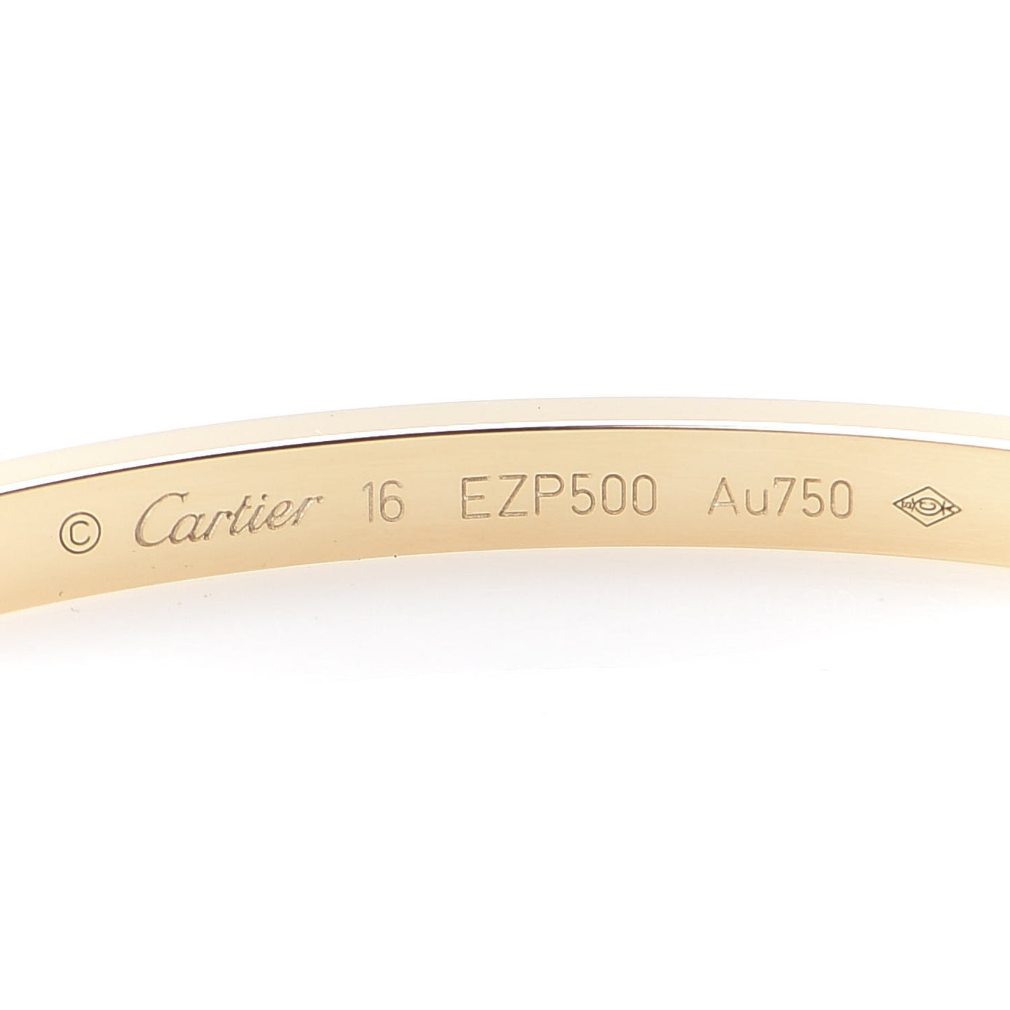 18K Yellow Gold Small LOVE Bracelet 16