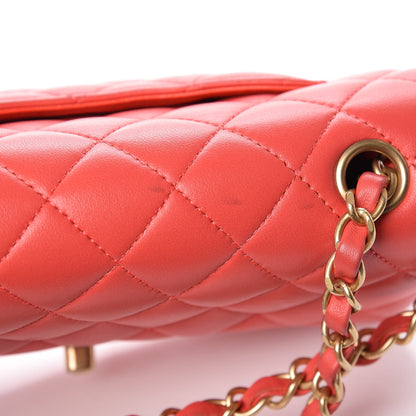Chanel Lambskin Quilted Mini Rectangular Flap Red 10 of 18