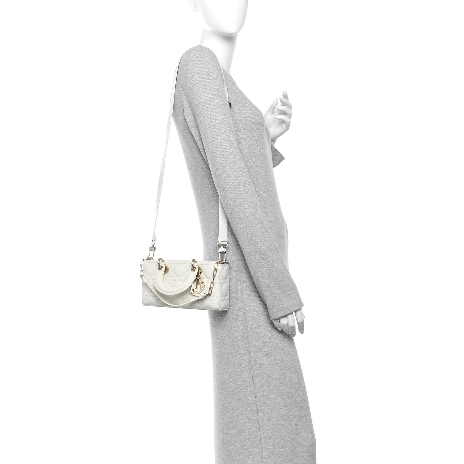 Christian Dior Lambskin Cannage Small Lady D-Joy Latte 2 of 10