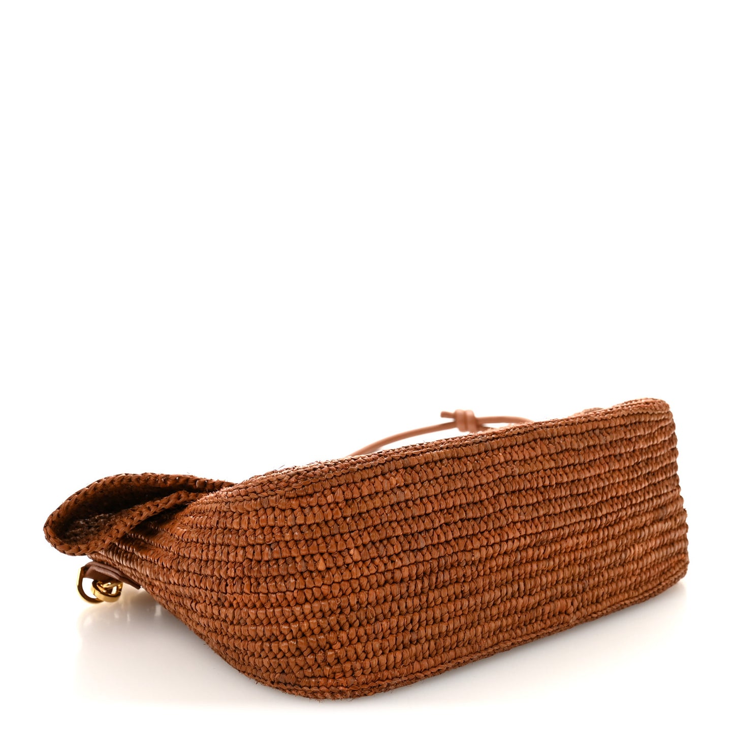 Raffia Donut Chain Medium Ola Shoulder Bag Honey