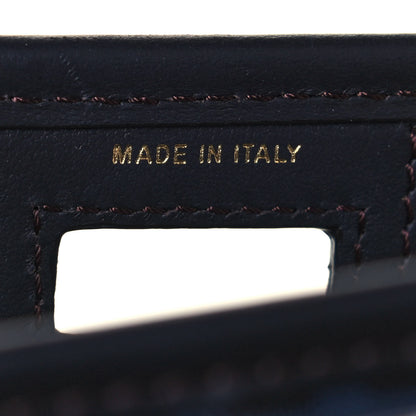 Fendi Mesh Vitello Century FF 1974 Mini Peekaboo Defender Cover Azzurro Black Ebano 6 of 14