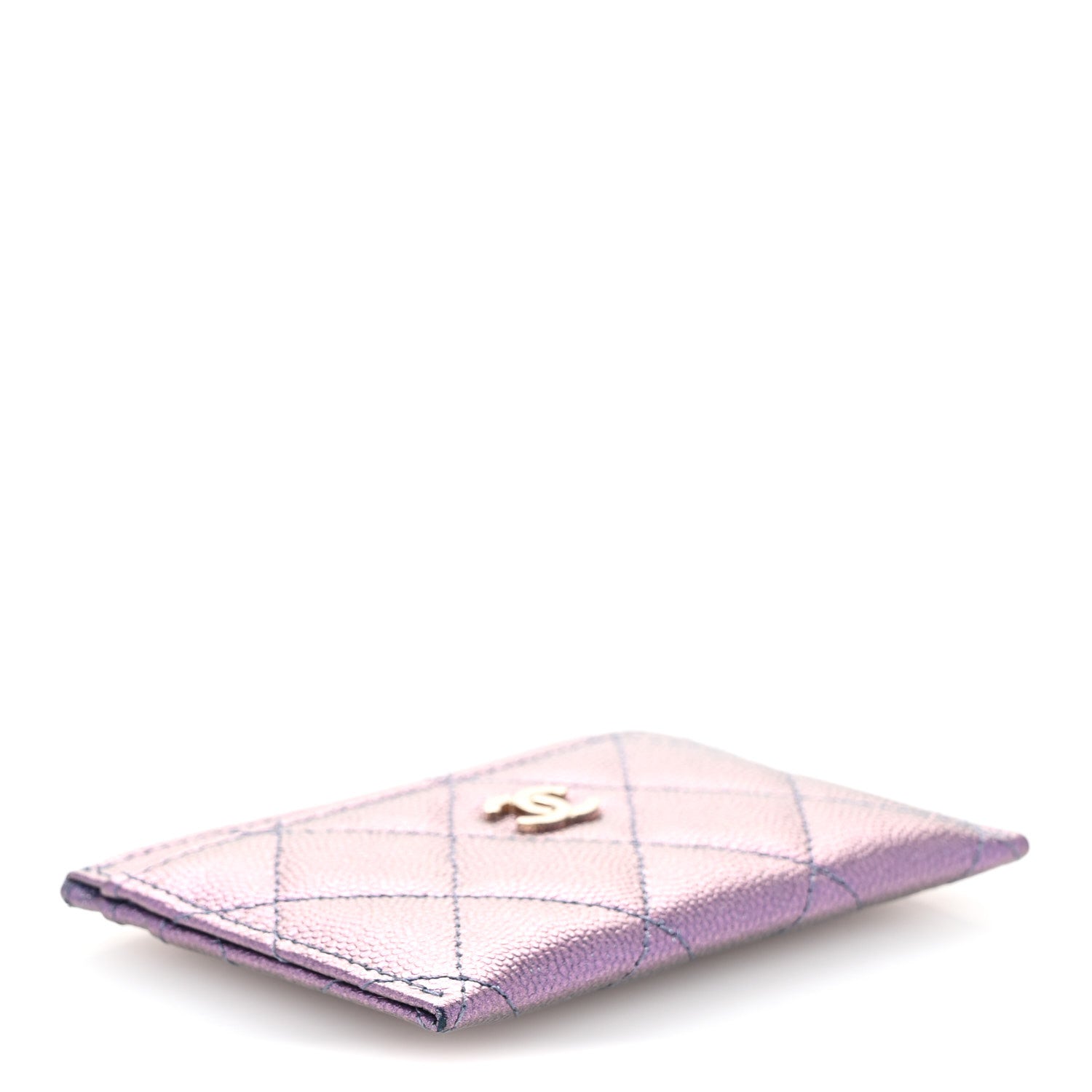 Chanel Iridescent Caviar Quilted Card Holder Dark Blue 4 of 11