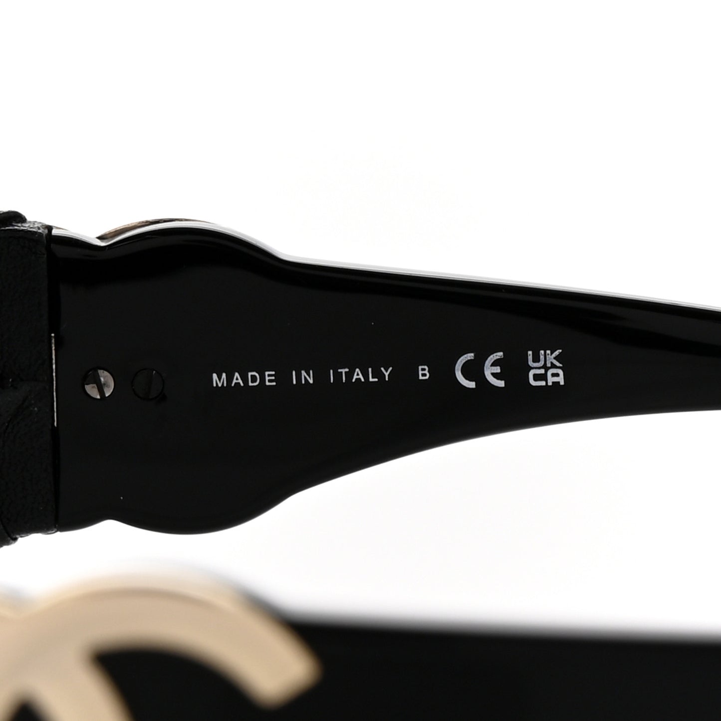 Acetate Calfskin Square Sunglasses 5474-Q-A Black