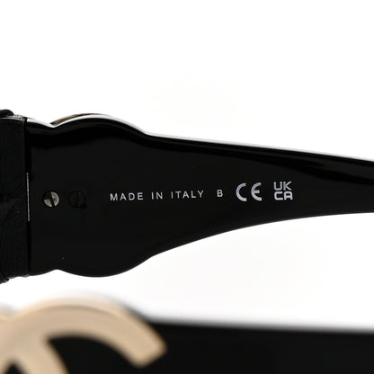 Chanel Acetate Calfskin Square Sunglasses 5474-Q-A Black 6 of 7
