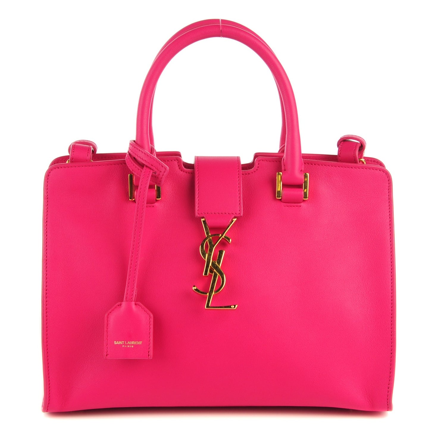 Calfskin Monogram Baby Cabas Fuchsia