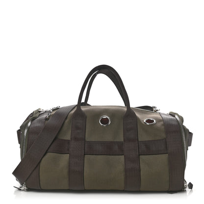 Hermes Fabric Carrying Dog Bag Kaki Feu 1 of 10