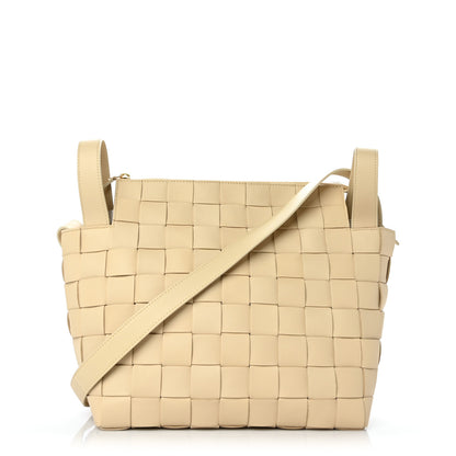 Bottega Veneta Lambskin Maxi Intrecciato Bowling Cassette Shoulder Bag Porridge 1 of 8