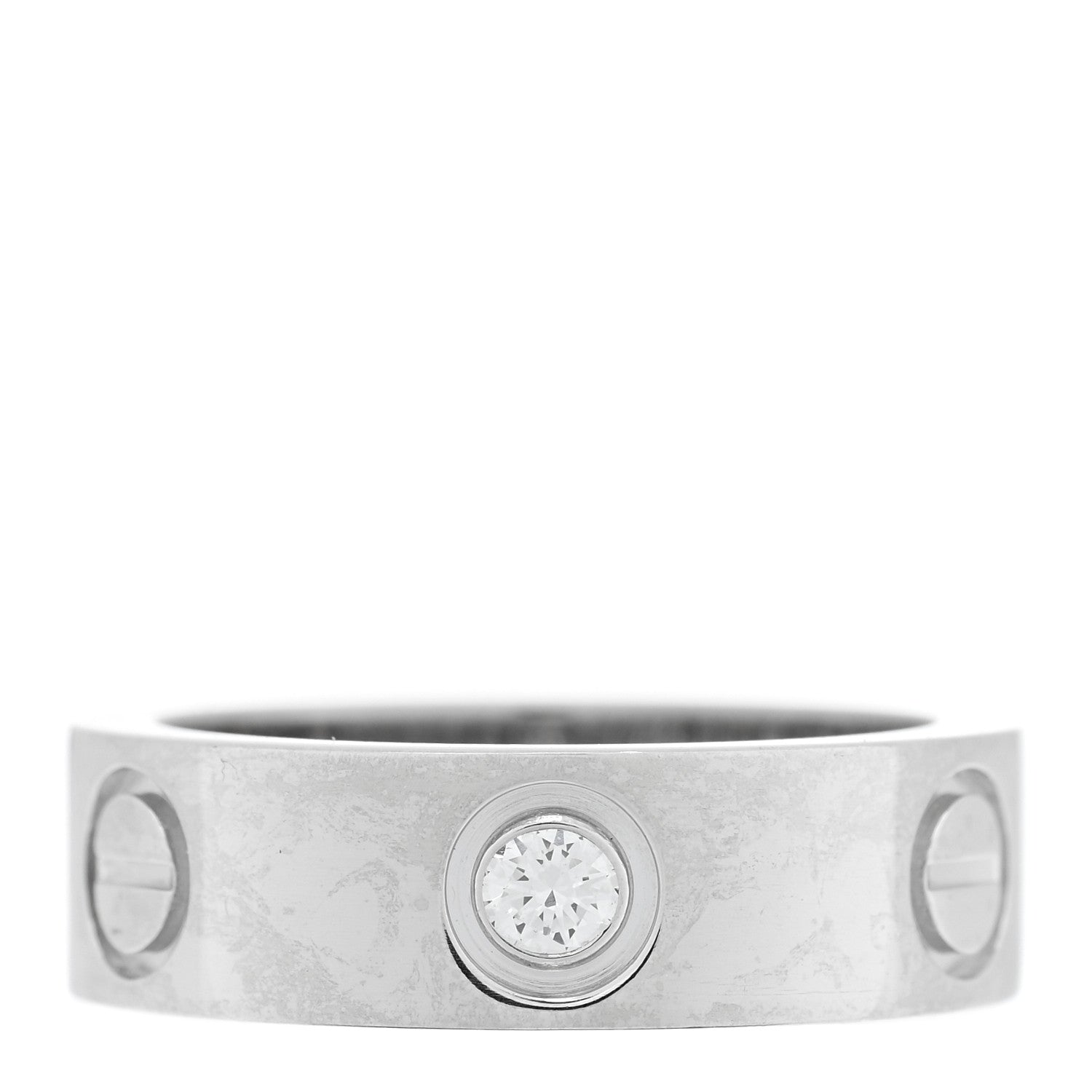 Cartier Platinum Diamond 5.5mm LOVE Ring 48 4.5 1 of 4