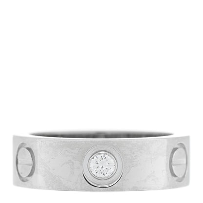 Cartier Platinum Diamond 5.5mm LOVE Ring 48 4.5 1 of 4