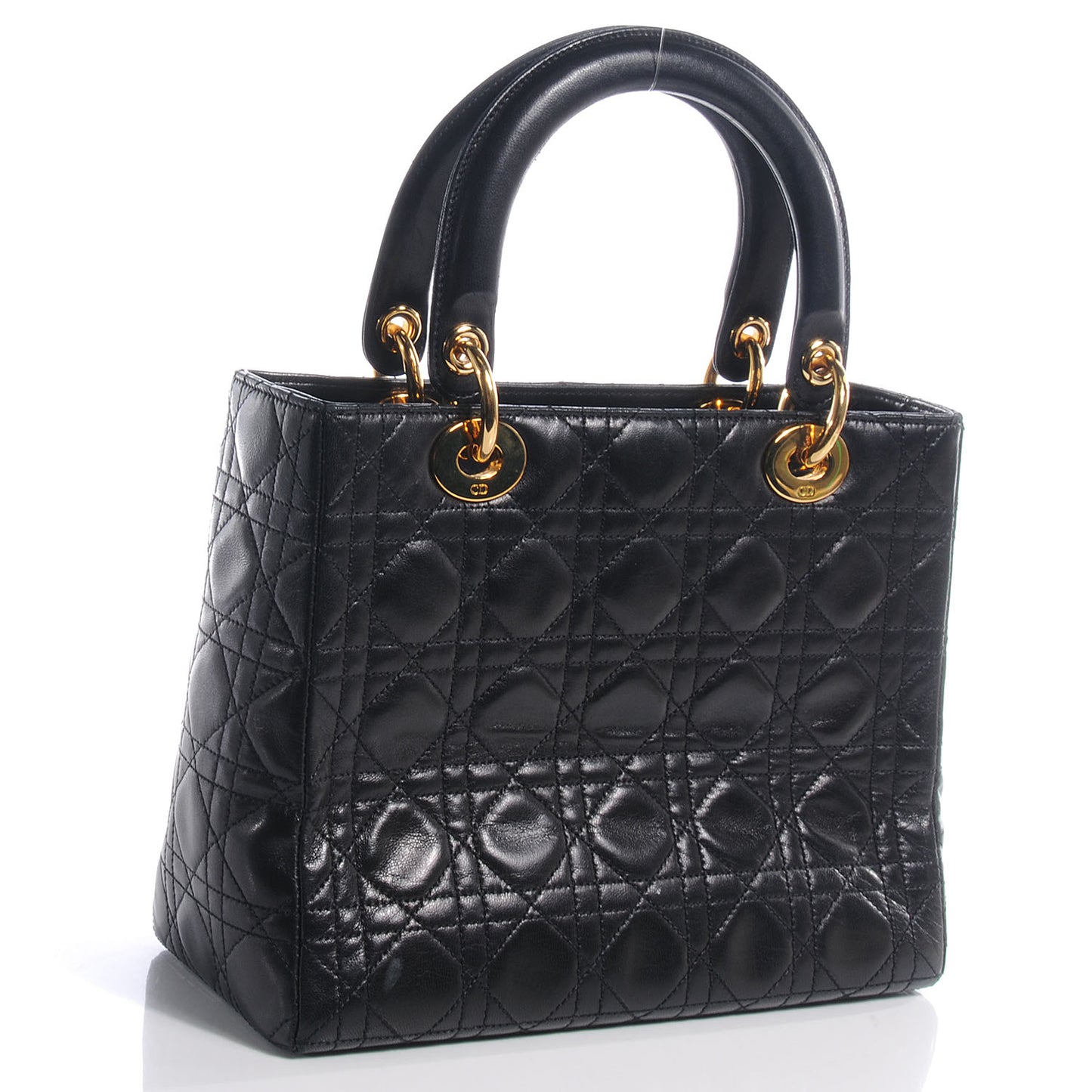 Lambskin Cannage Medium Lady Dior Black