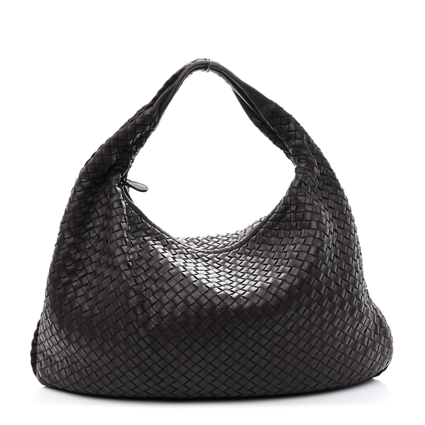 Nappa Intrecciato Large Veneta Hobo Ebano