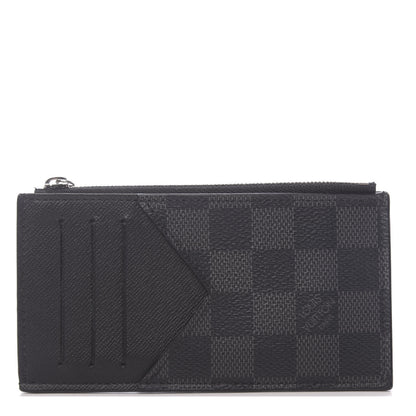 Louis Vuitton Damier Graphite Taiga Coin Card Holder 1 of 7