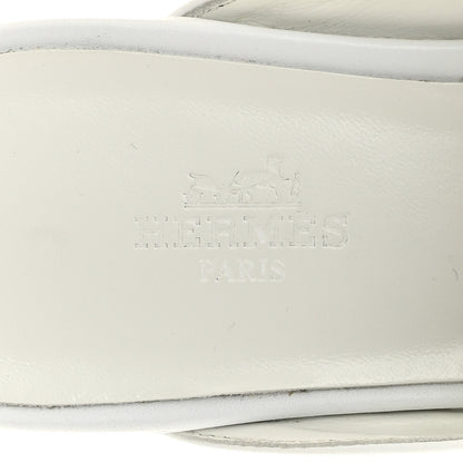 Hermes Calfskin Oz Mules 38 White 7 of 10