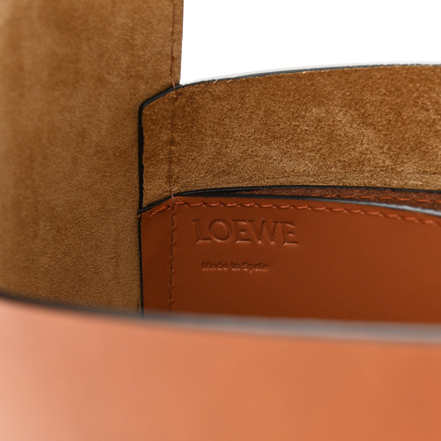 Calfskin Bamboo Bucket Bag Tan