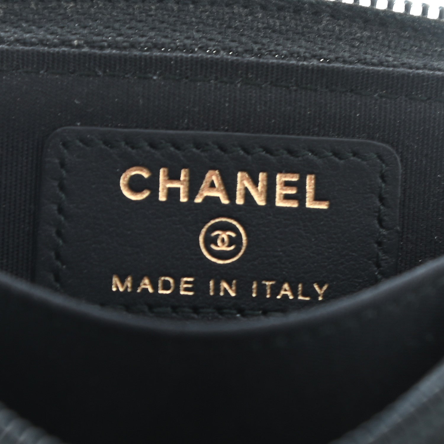 Chanel Caviar Quilted Boy Zip Around Coin Purse Wallet Black 7 of 10