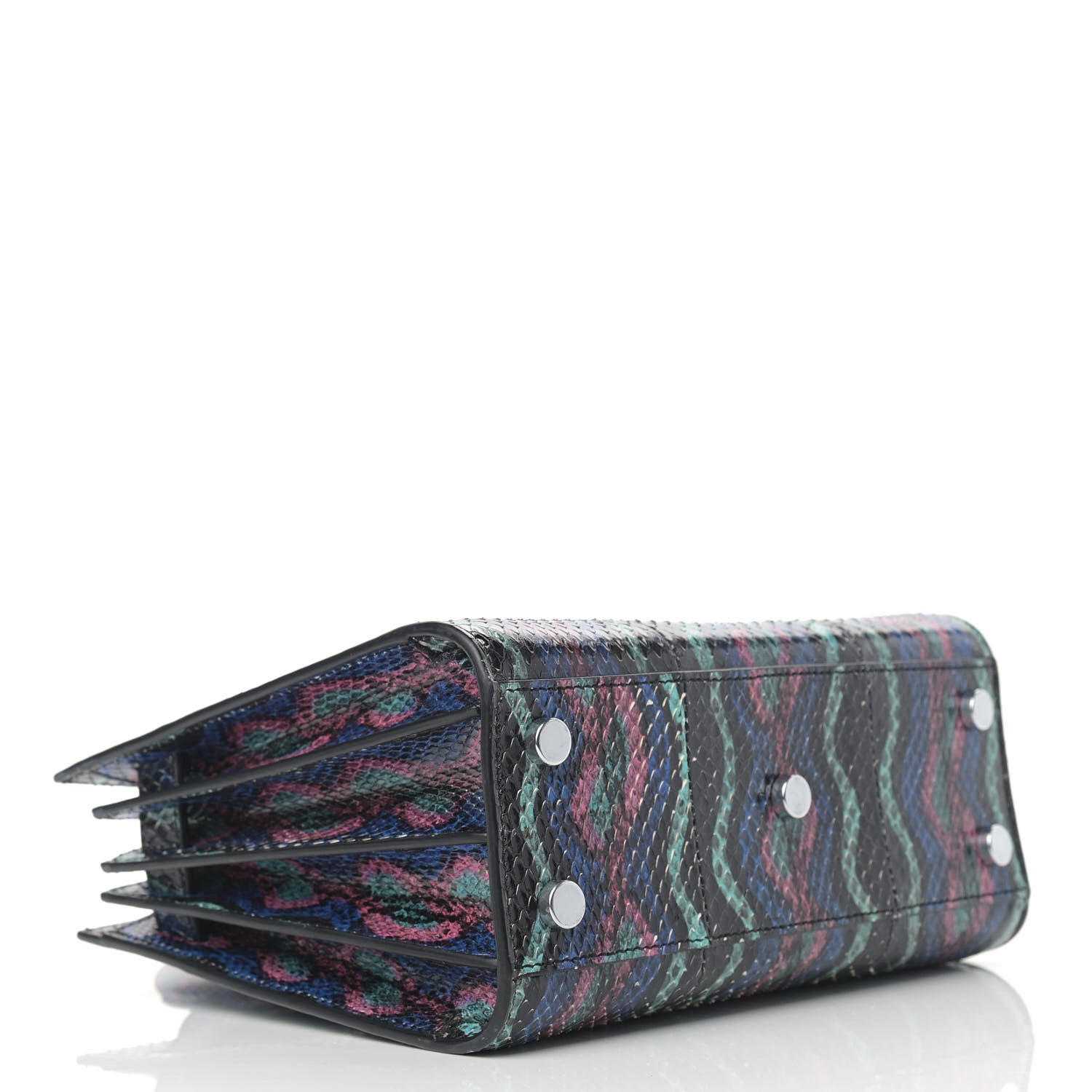 Saint Laurent Snakeskin Curvy Stripe Nano Sac De Jour Multicolor 4 of 23