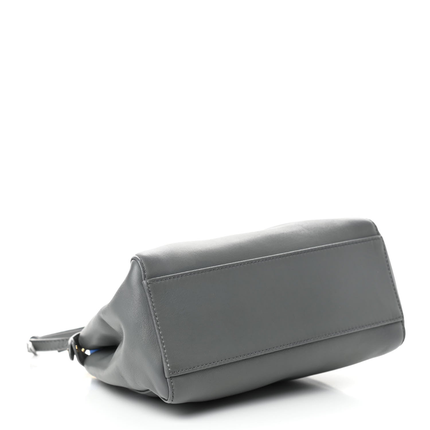 Fendi Nappa Colorblock Mini Peekaboo Iconic Satchel Grigio Chiaro Fragola Blue 4 of 9