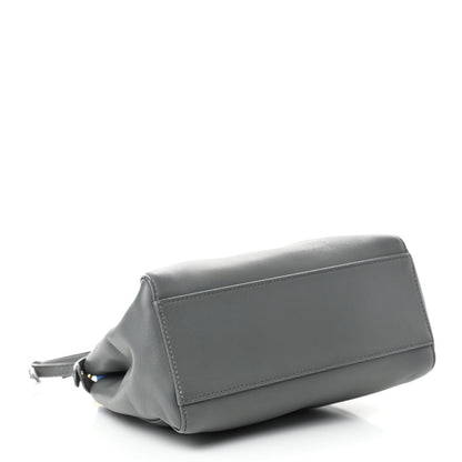 Fendi Nappa Colorblock Mini Peekaboo Iconic Satchel Grigio Chiaro Fragola Blue 4 of 9