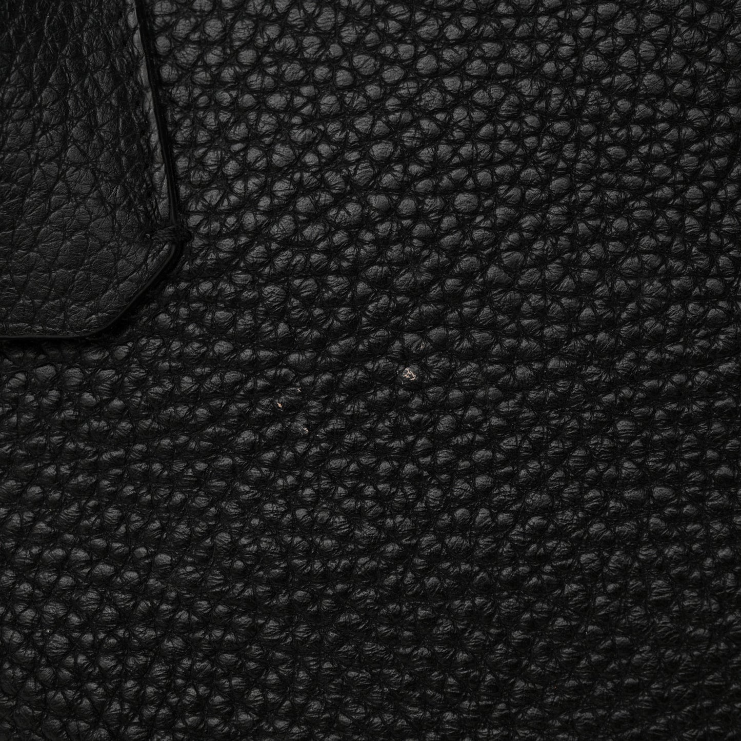 London Grainy Calfskin Medium Greenwood Bowling Bag Black