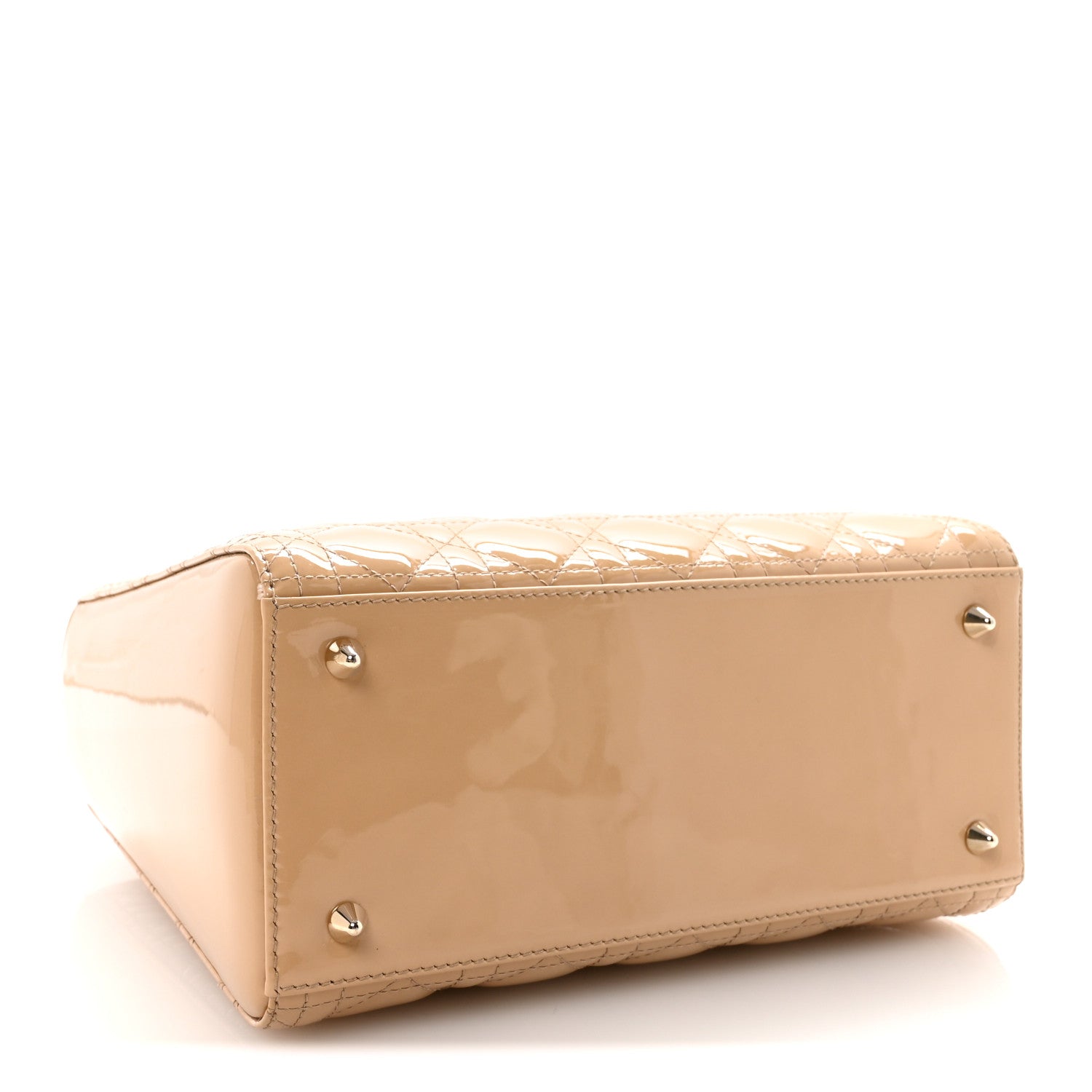 Christian Dior Patent Cannage Medium Lady Dior Beige 4 of 9