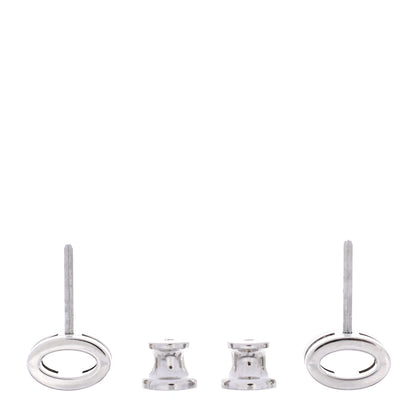 Hermes Palladium Lacquered Mini Pop H Earrings White 3 of 6