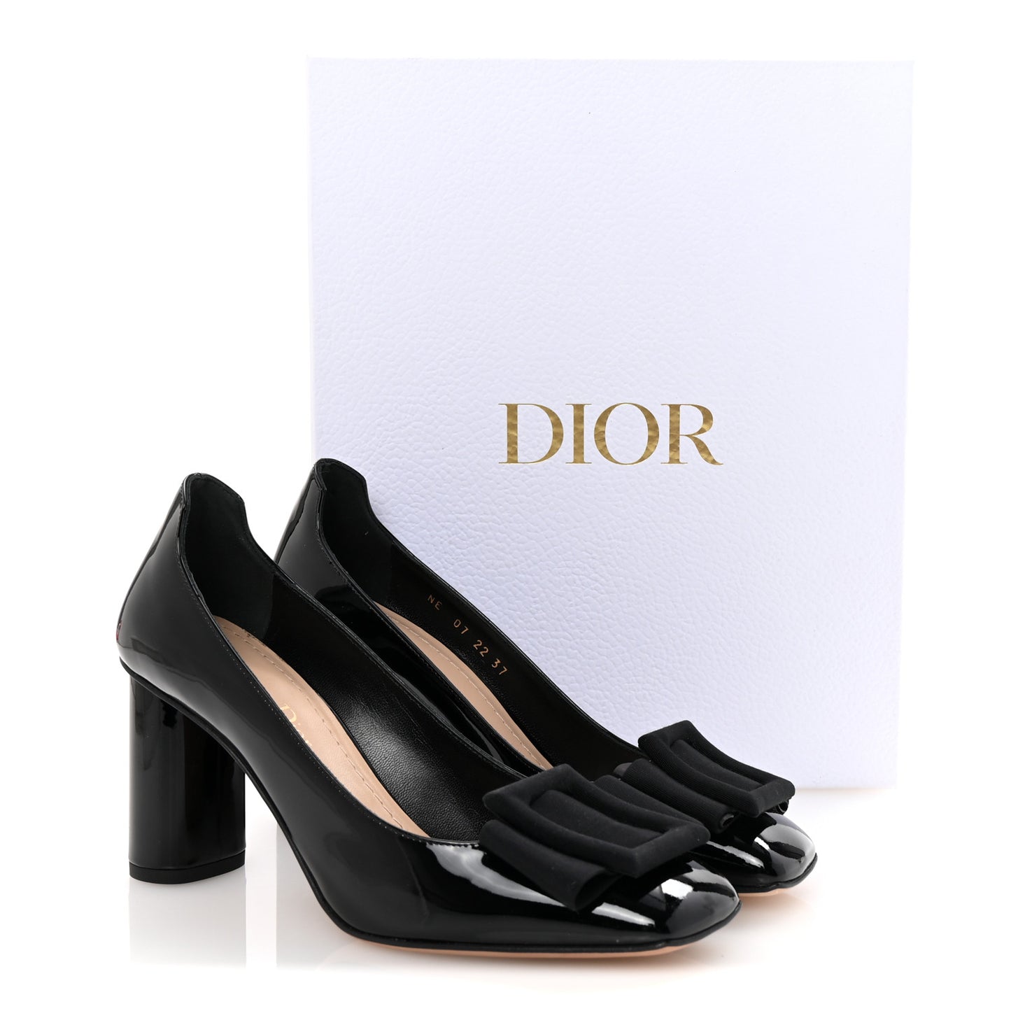 Patent Calfskin Dior Idylle Pumps 37 Black