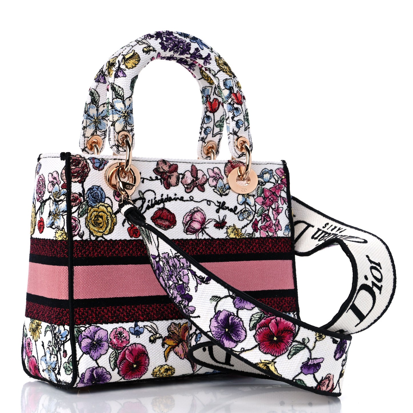 Canvas Florilegio Embroidered Medium Lady D-Lite White Multicolor
