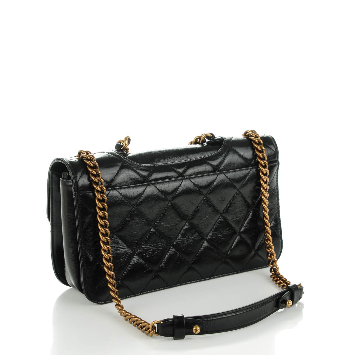 Chanel Glazed Calfskin Quilted Medium Perfect Edge Flap Black 3 of 8