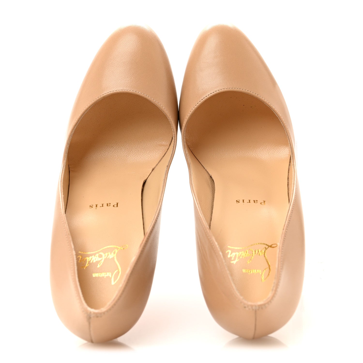 Christian Louboutin Kid Dolly 160 Pumps 38 Nude 2 of 9