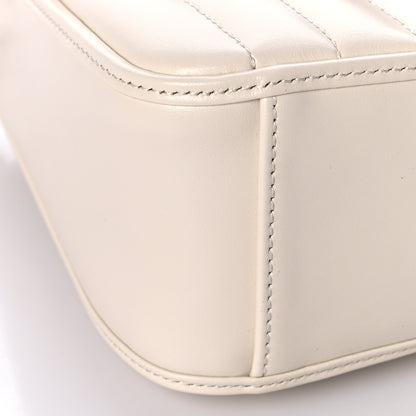 Gucci Calfskin Matelasse Aria Mini GG Marmont Top Handle Shoulder Bag Mystic White 8 of 9