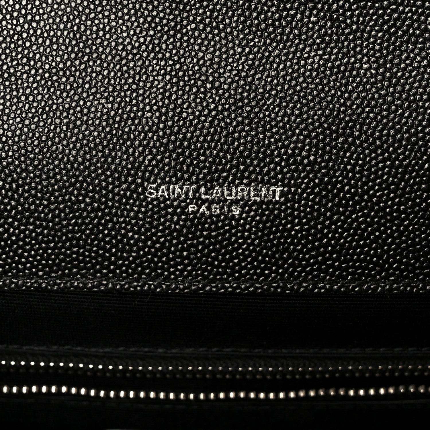 Saint Laurent Grain De Poudre Textured Mixed Matelasse Large Triquilt Monogram Satchel Black 6 of 11