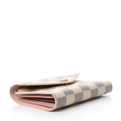 Louis Vuitton Damier Azur Victorine Wallet Rose Ballerine 4 of 8