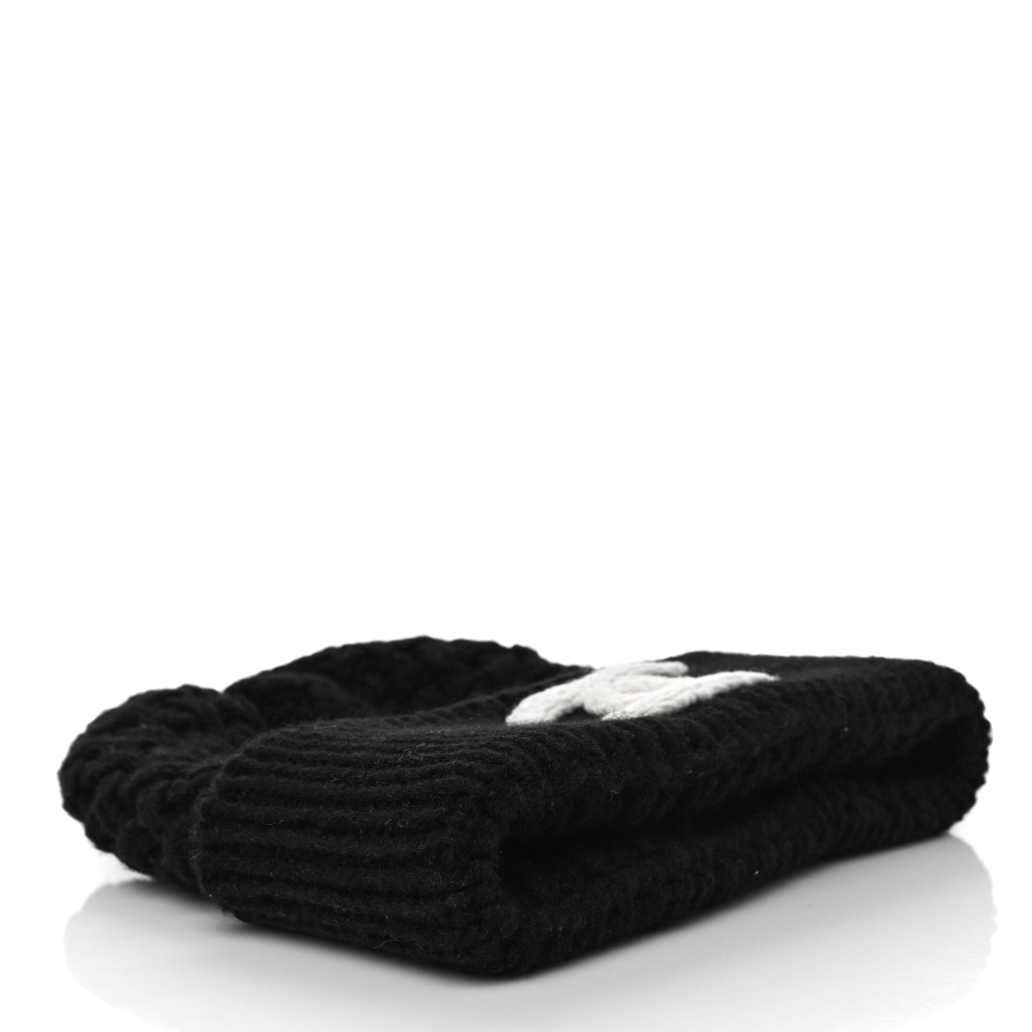 Cashmere CC Beanie Hat Black White