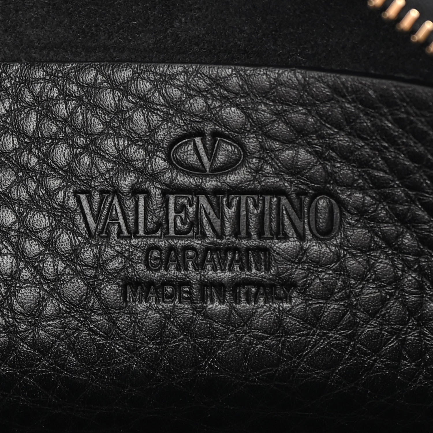 Valentino Garavani Pebbled Calfskin Rockstud Camera Crossbody Bag Black 6 of 10
