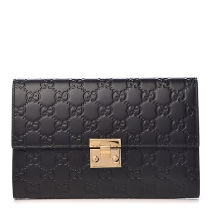 Gucci Guccissima Padlock Clutch Black 1 of 10