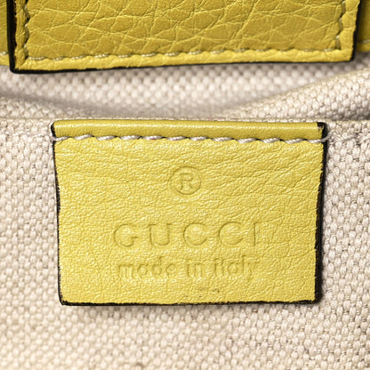 Gucci Calfskin Mini Bamboo Shopper Tote Yellow 5 of 11